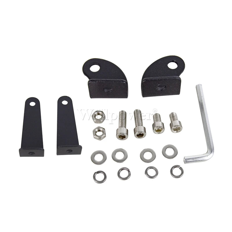 Universal Slim LED Light Bar Side Mounting Bracket Kit (Pair)