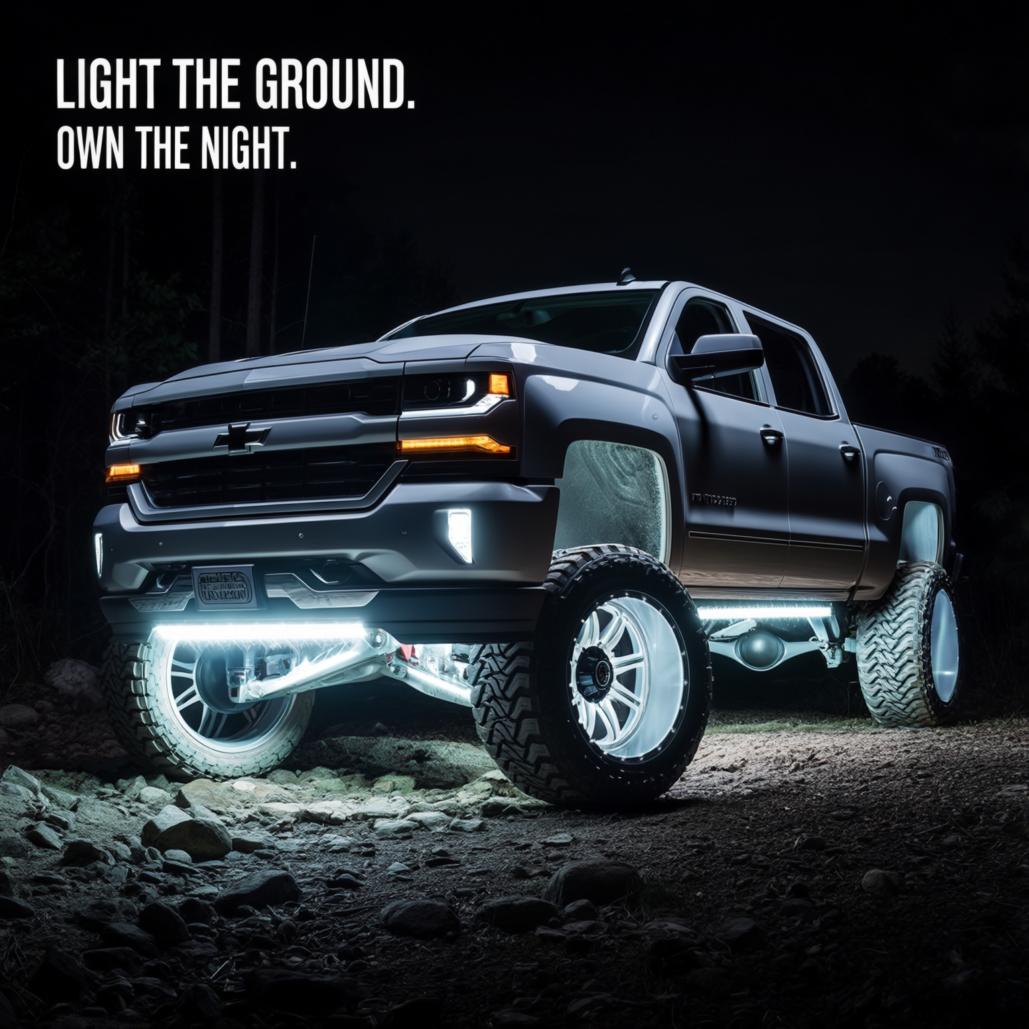 4pcs Car Chassis Light for Trucks LED Rock Lights with for Pickup Off Road Jeep SUV ATV UTV Car