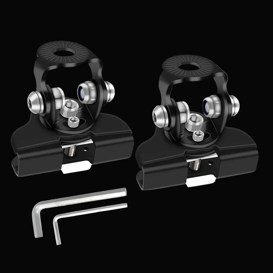 Universal Hood Ditch Light Mount Brackets for LED Pod & Work Lights (Pair)