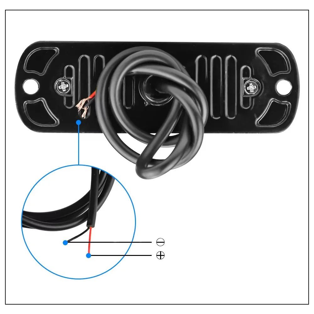 4-Pack Amber LED Warning Lights – 12V/24V Grille & Side Marker Lights for Trucks & Trailers