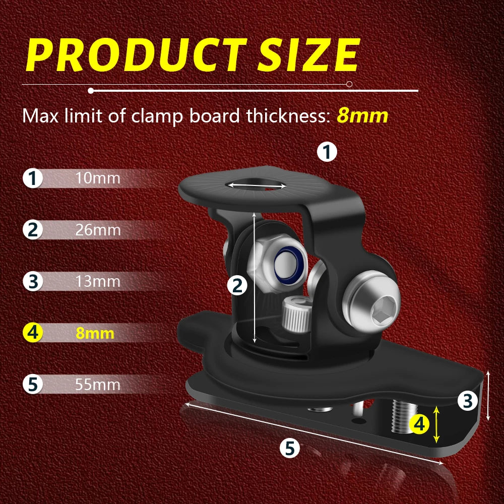 Universal Hood Ditch Light Mount Brackets for LED Pod & Work Lights (Pair)