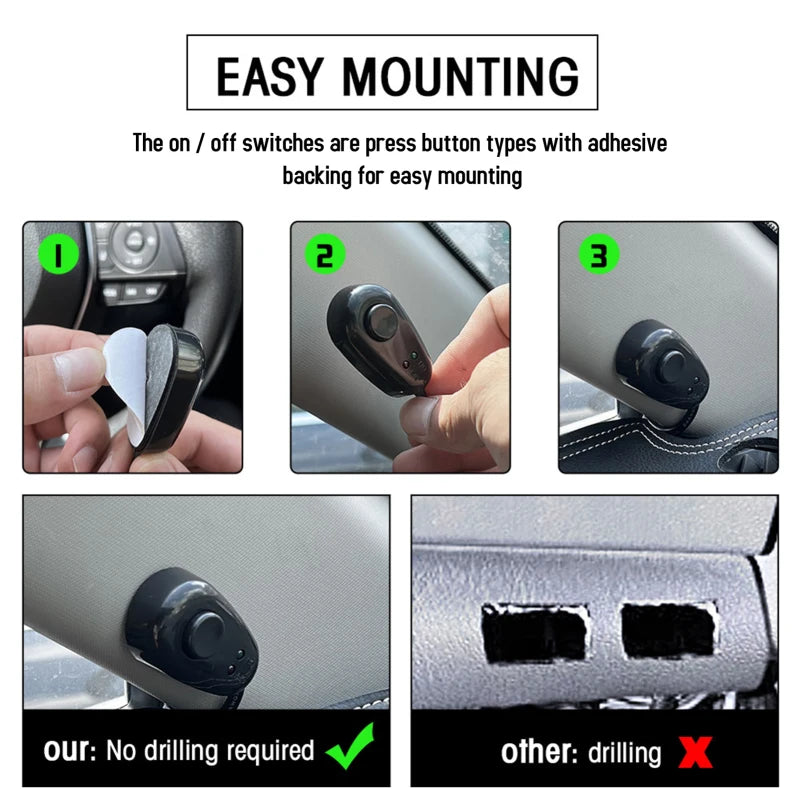 Universal LED Light Wiring Harness Kit - 12v, Relay, Fuse & Switch