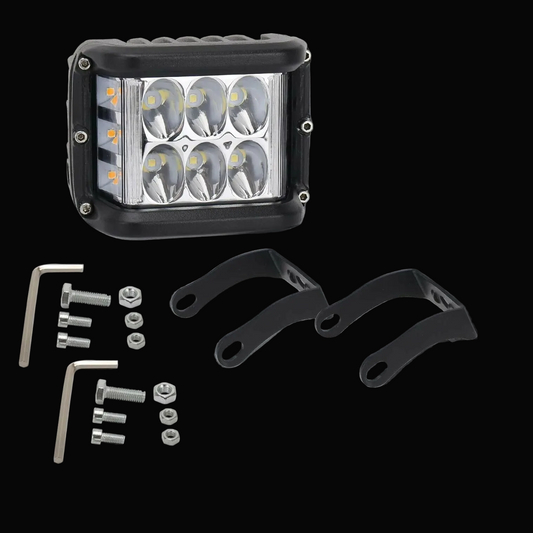 4-Inch LED Pod Lights (Single) - Dual-Color Work & Auxilary Lighting